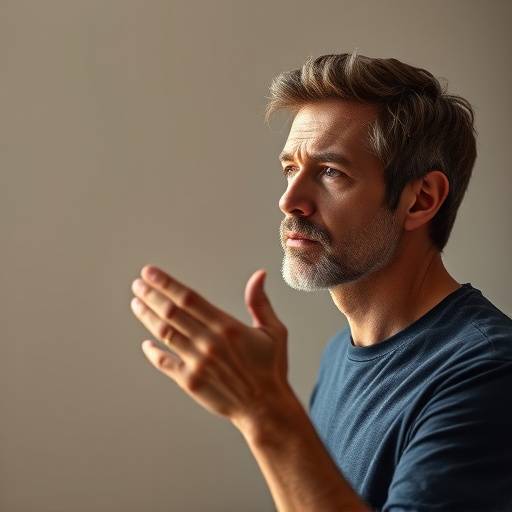 Actor rehearsing lines
