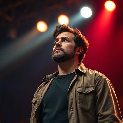 Confident actor on stage